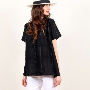 Ace & Jig Jardin Top, Jet, Size L, NWT